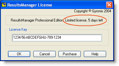license key number